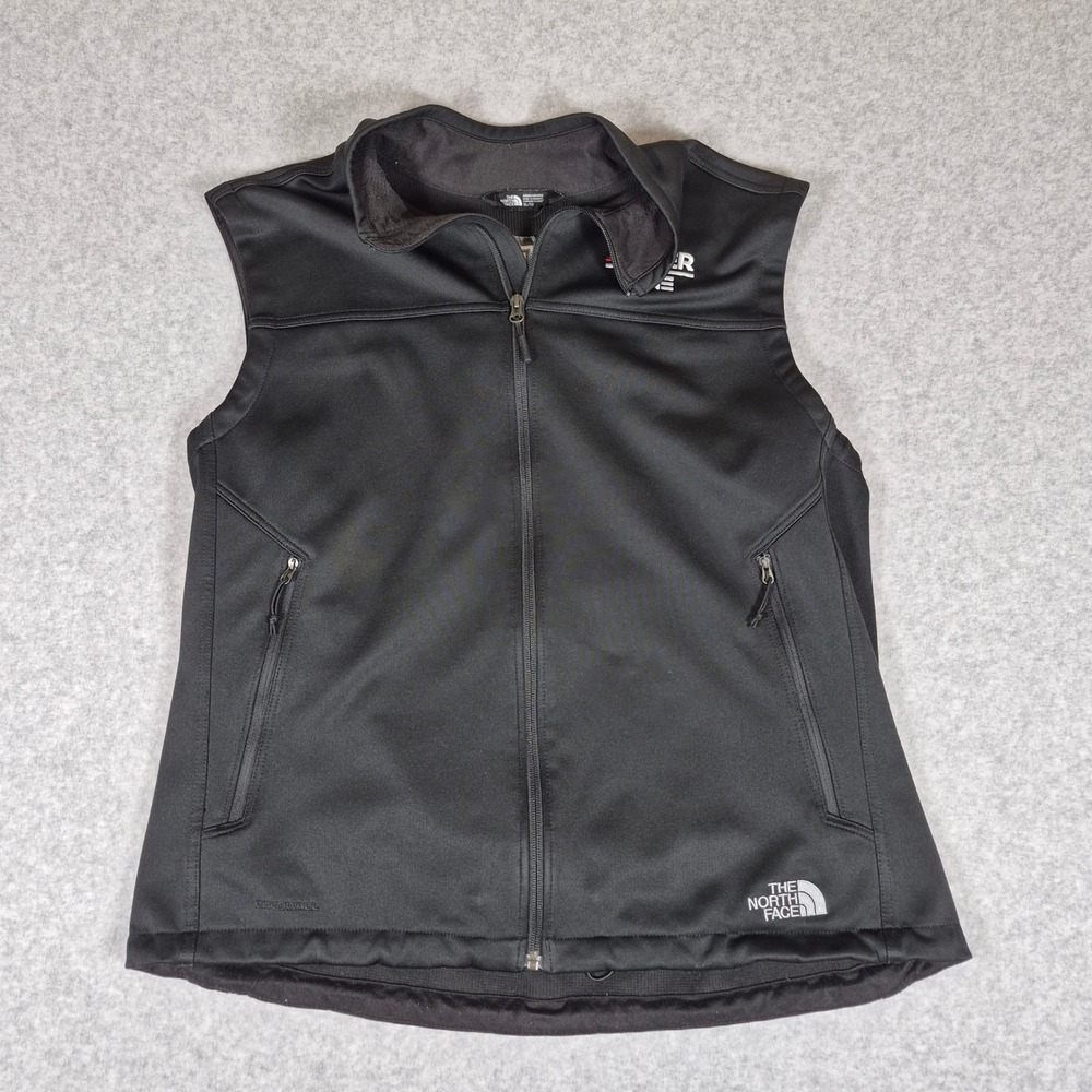The North Face WindWall Vest Mens XL Black Softshell Company Logo